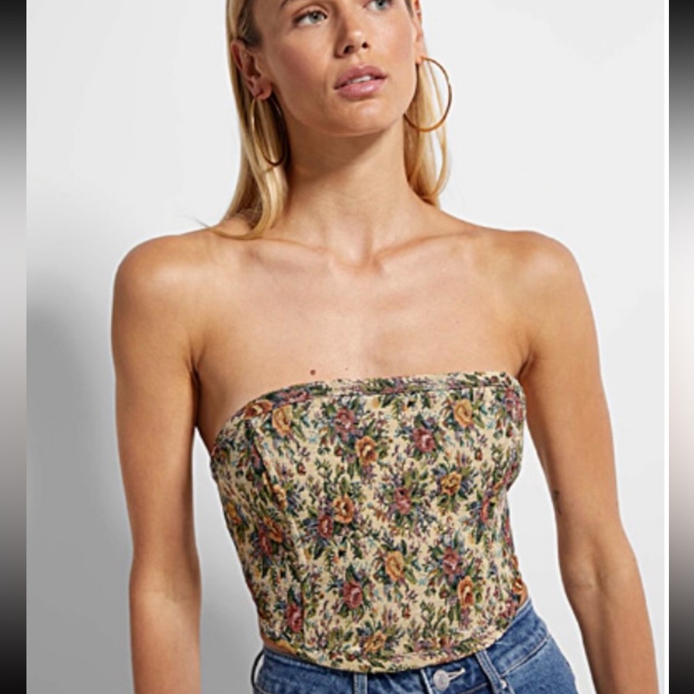 Simons Floral Crop Top - Multicolor